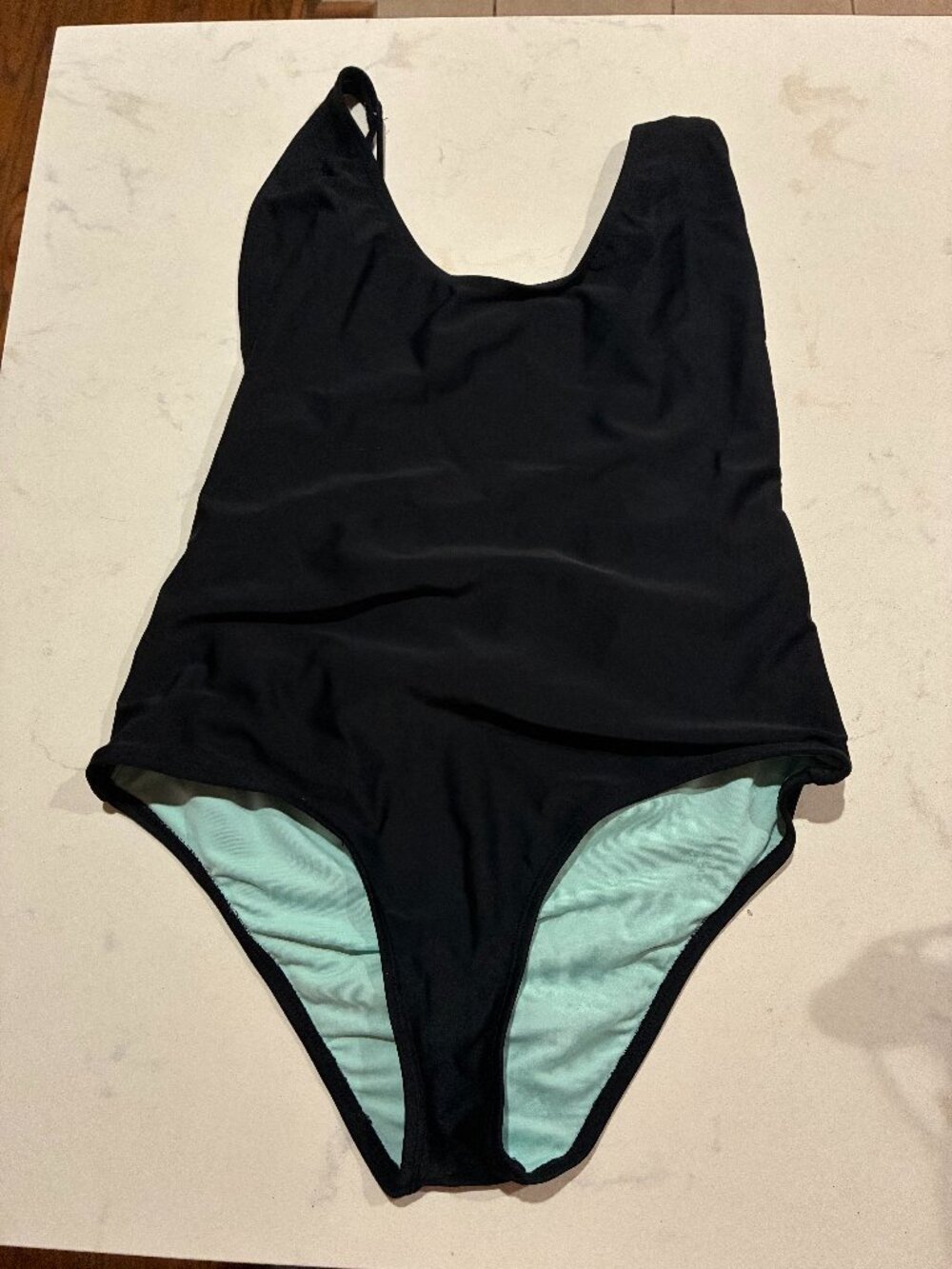 Forever 21 Women’s Black Cutout Strappy One Piece Swimsuit Size Large